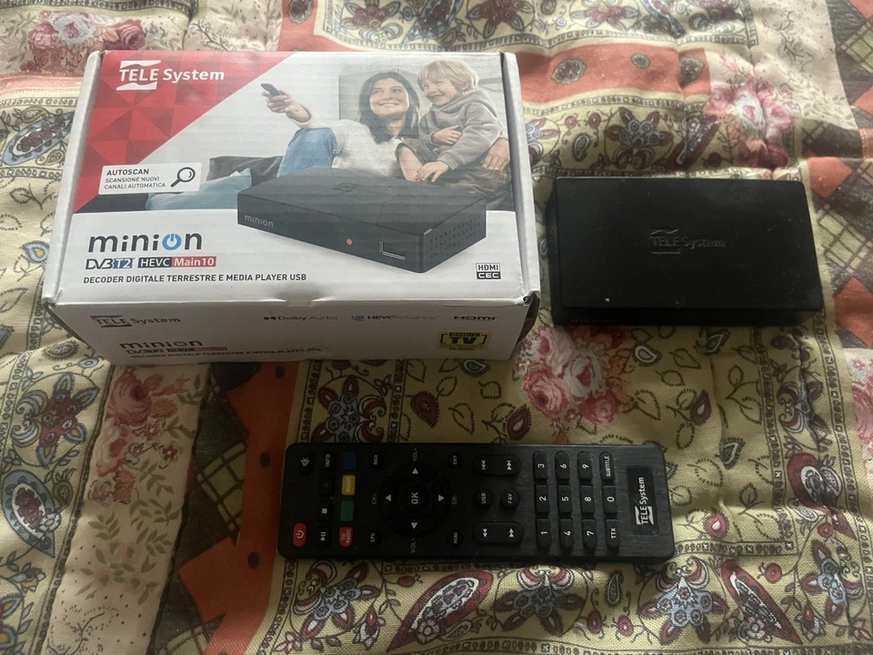 TELE System MINION Decoder Digitale Terrestre HD - Nero - Immagine 1 di 1