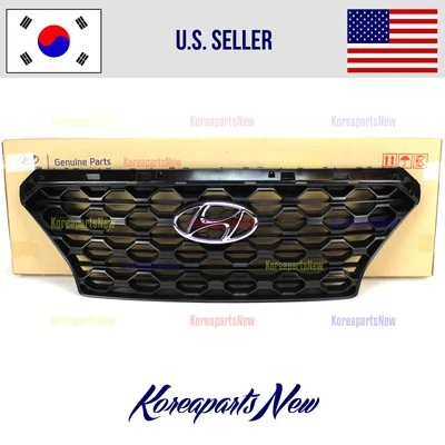 Rejilla de parachoques delantero *NEGRO* sin cámara ⭐GENUINO⭐ Hyundai Santa Fe 2019-2020 Foto 1 de 2