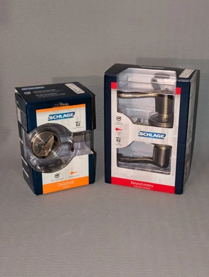 2pt Schlage Keyed Entry + Deadbolt Brushed Stained Bronze Color  - Изображение 1 из 4