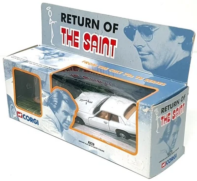 Corgi 11.5cm Long Diecast 57404 Return Of The Saint Jaguar XJS + Figure - White - Image 1 of 4