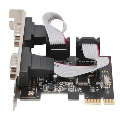 Pci-E Pci Express To Dual Serial Db9 Rs232 2 Port Controller Adapter Card ND - Image 1 of 4