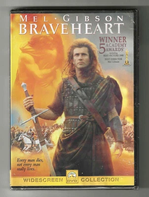 Braveheart (DVD, 1995, Widescreen) Mel Gibson - Sophie Marceau - Factory Sealed - Image 1 of 3