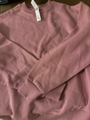 Alo Yoga Crew Neck Pullover Pink Wild Rose XXS Brand New - Image 1 of 4