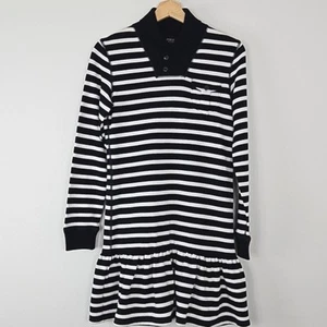 Polo Ralph Lauren Navy Striped Long-Sleeve Sweater Dress Girls XL | 16 - Picture 1 of 12