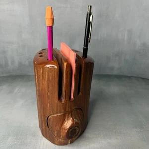 Richard Rothbard Boxology Natural Edge Tree Stump Desk Organizer w/ Drawer - Picture 1 of 19