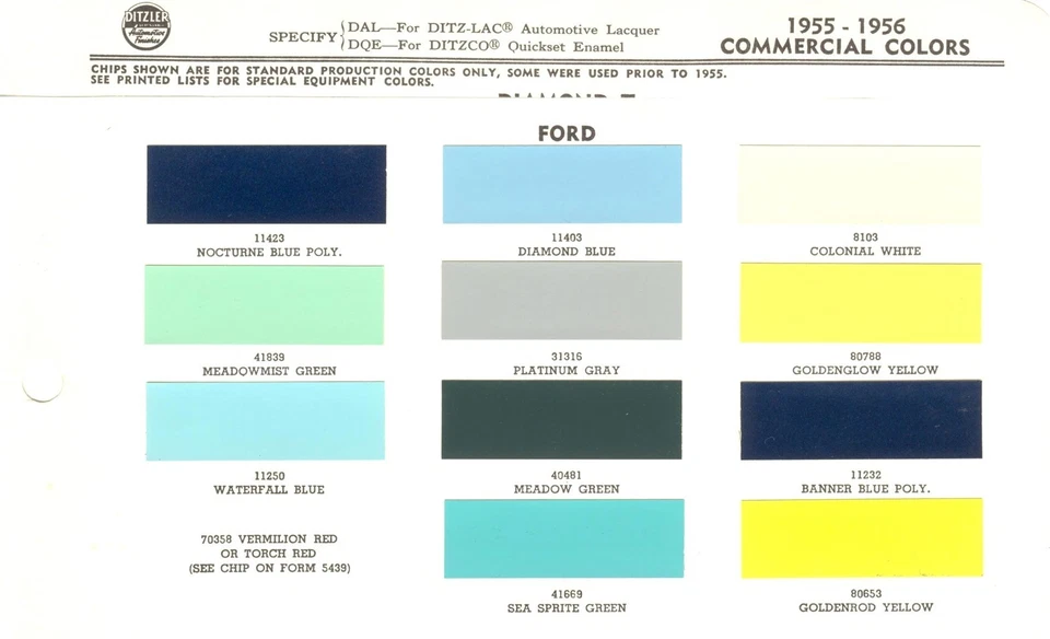 1955 年福特皮卡车 F-100 F-250 F-350 面板零件装饰芯片 (PPG) — 第 1/1 张图片