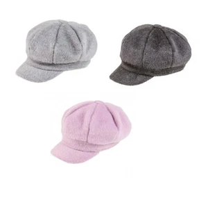 Ladies Bakerboy Hat Supersoft Bakerboy Autumn / Winter Fluffy Warm Hat - Picture 1 of 4