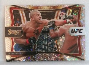 2021 Panini UFC Select Ciryl Gane RC Card #180 Premier Level SP Silver Disco