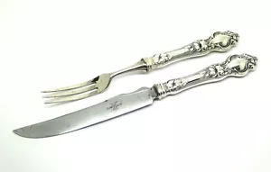 Antique Vintage RW&S WALLACE VIOLET Sterling Silver Knife Fork Dinner Set "M" - Picture 1 of 6