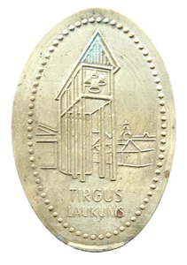 Moneda de recuerdo de centavo alargado Letonia Ventspils Tirgus Laukums - Imagen 1 de 2