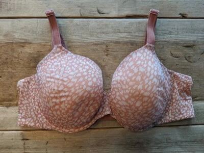 Sujetador Victoria's Secret Melocotón Estampado Animal 32C Desnudo Angelight Cobertura Completa ¡VS!! Foto 1 de 2