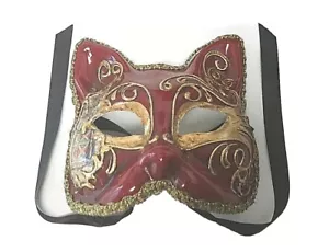 Hand Painted Original Venezia ITALY Mardi Gras Masquerade Mask - Picture 1 of 9