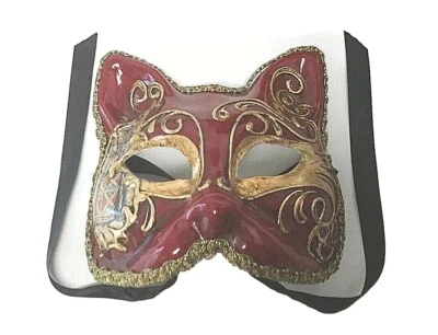 Mascarada Mardi Gras Original Venecia ITALIA Pintada a Mano Foto 1 de 4