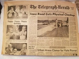 Vintage The Telegraph-Herald Newspaper 11/24/63 "Iowa Road Gets Physical Checkup - Picture 1 of 4