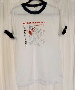 Vintage Large Ringer T Shirt Monroe High School Reunion Class 67 Rochester NY - Picture 1 of 8