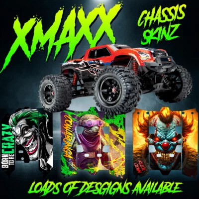 TRAXXAS XMAXX RC Chassis Skin Protector -LOTS OF DESIGNS - thick durable skinz - Image 1 of 4