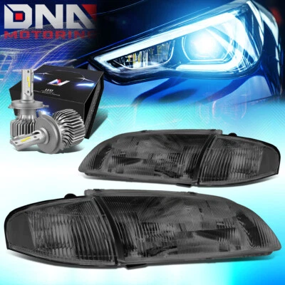 ДЛЯ 1998-1999 MAZDA 626 ЗАВОДСКОЙ СТИЛЬ ФАРЫ С КОМПЛЕКТОМ СВЕТОДИОДОВ ТОНКИЙ СТИЛЬ КОПЧЕНЫЙ - Изображение 1 из 4