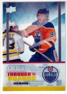 2019-20 Upper Deck Credentials Through the Boards #TTB1 Connor McDavid