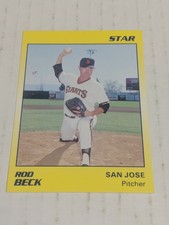 1989 Star Co. ROD BECK Minor League! San Francisco Giants! San Jose! Closer!