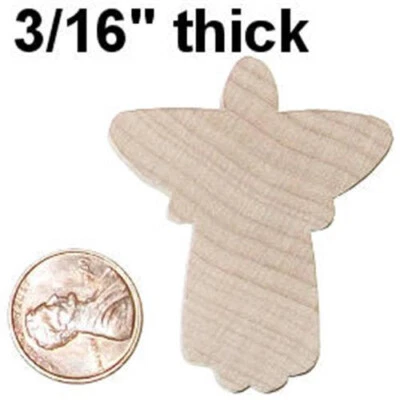 10 piezas 1-7/8 x 3/16 ÁNGEL Primitivo Madera Plano Artesanía Recorte Lotes 10x Foto 1 de 3