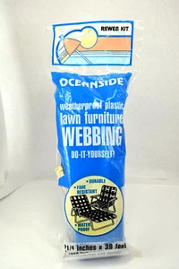 New old stock Oceanside Lawn Furniture Re-web kit Blue 39 feet x 2 1/4 inch - Picture 1 of 3