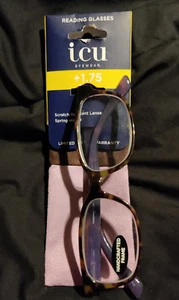 ICU Eyewear Celina Reading Glasses Readers with Case +1.75 NIP - Picture 1 of 4