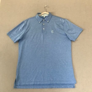 Peter Millar Sommer Komfort Blau Kurzarm Golf Polo Herren Shirt Größe Medium - Bild 1 von 7