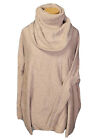 Nell Bang Women Free Size Brown Sweater Cowl Neck Dolman Long Sleeve Ribbed Soft
