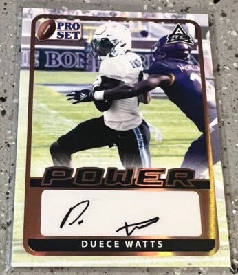 2021 Leaf Pro Set Rookie Duece Watts Auto No. BA-DW1 ! - Image 1 of 2