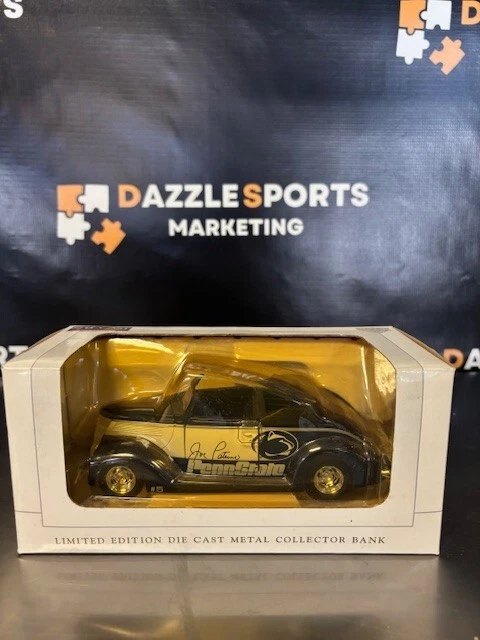 SpecCast 7.5" Joe Paterno Penn State 1937 Ford Die Cast Car Bank -Br2 - Image 1 of 1