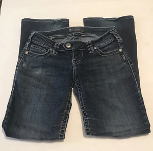 Damen SILVER Tuesday Jeans Bootcut Distressed Medium Wash Größe 27/31 gebraucht - Bild 1 von 10