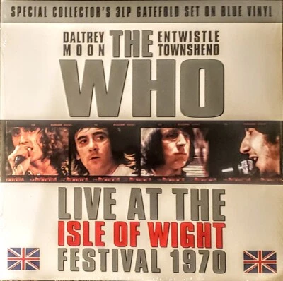 THE WHO LIVE AT THE ISLE OF WIGHT FESTIVAL 1970 - 3 LP SET BLUE VINYL " NEW " - Image 1 of 2