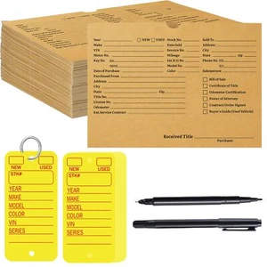 100 Pcs Vehicle Dealer Jackets 9 x 12 inches Printed Vehicle Deal Envelopes 1... - Picture 1 of 6