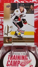 Cross Hanas Autographed 2019-20 CHL #205 Gold Glossy ~Detroit Red Wings~