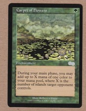 MTG - Carpet of Flowers - Urza's Saga - Uncommon EX/NM - Single