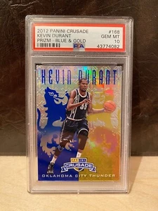 Panini Crusade Kevin Durant Prizm 2012 azul y dorado PSA 10 bajo POP - Imagen 1 de 2