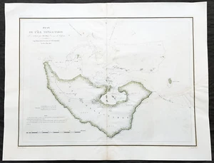 1827 Dumont D Urville Large Antique Map The Island of Tongatapu Tonga, Astrolabe - Picture 1 of 2