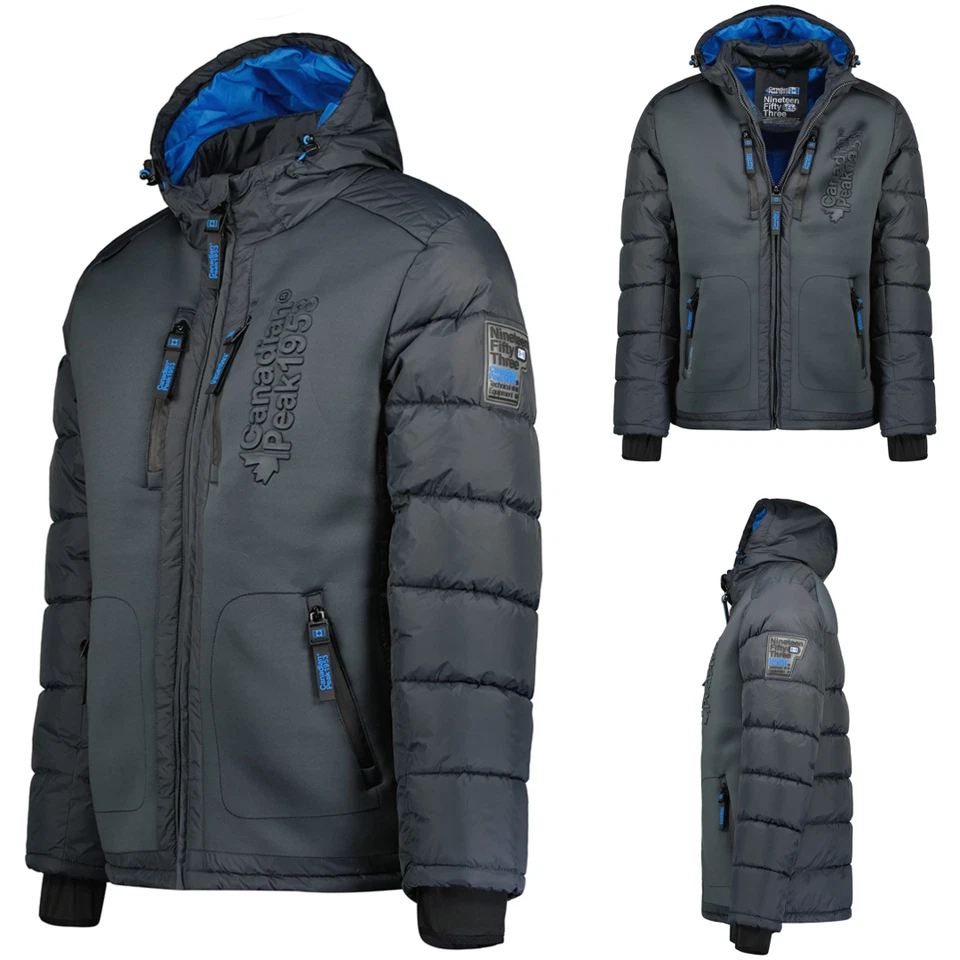 Canadian Peak Men's Jacket Quilted Hybrid Mix Outdoor Jacket Hood - Image 1 of 1