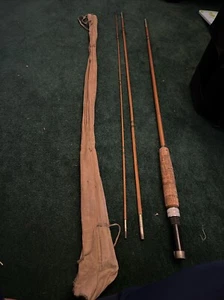 Vintage Tonkin Cane  bamboo fly rod 3 Piece - Picture 1 of 8
