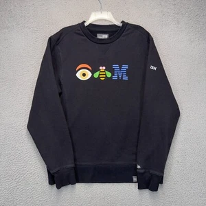New Era IBM Sweatshirt Mens Large Black Eye Bee M Graphic Print Computers Tech - Picture 1 of 10