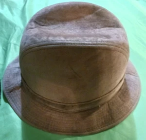Vintage Hat - THE DUKE COLLECTION - Size XL - Brown - Suede Fedora - Picture 1 of 5