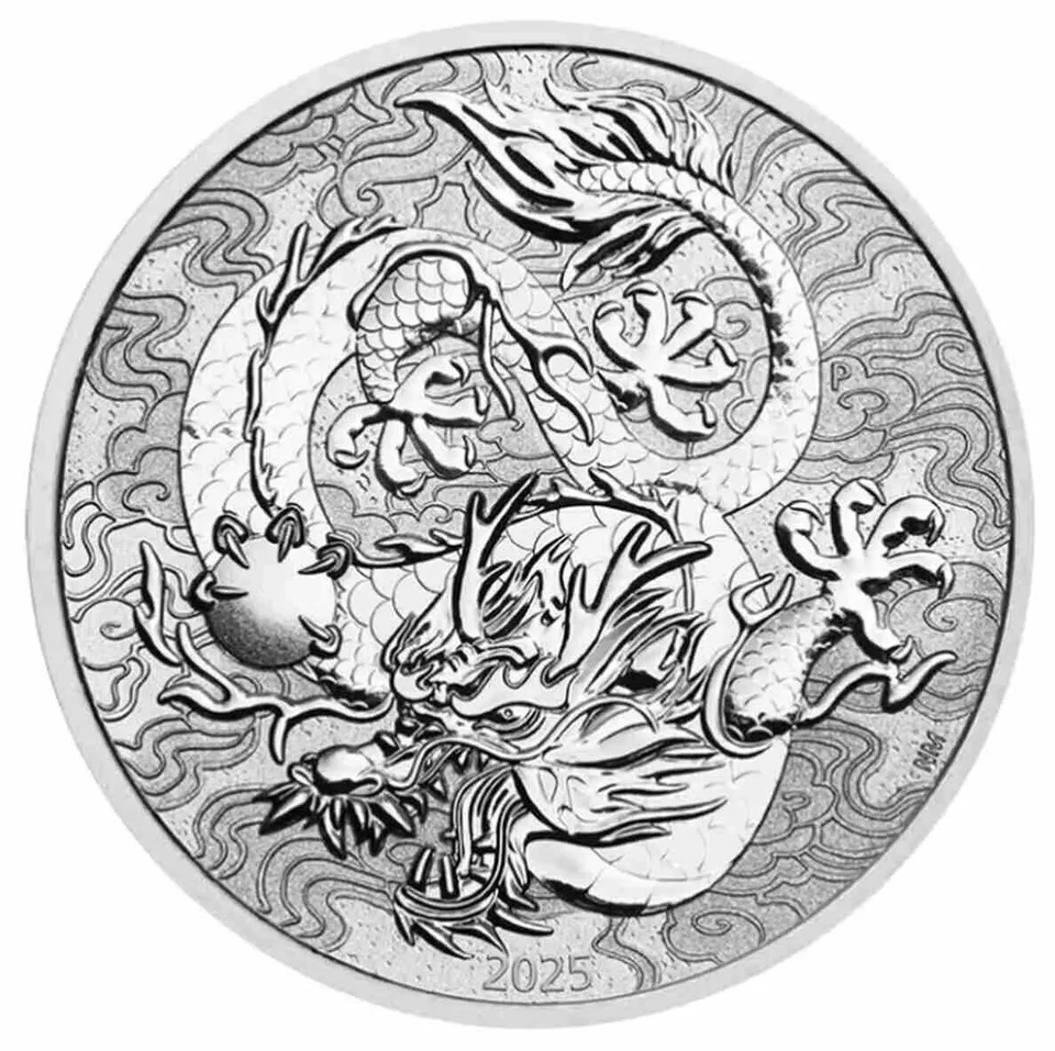 Silbermünze 10 oz Chinese Myths and Legends - Dragon 2025  #4. BU Silber 999 - Bild 1 von 3