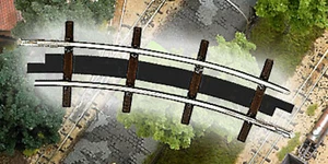 Busch 12322 2 Bogengleise, Radius 115 mm, 22,5° H0f - Picture 1 of 1