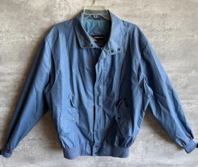 Chaqueta Bomber Vintage Años 80 Solo Miembros Europa Artesanal Azul Polialgodón Talla 42L Foto 1 de 4