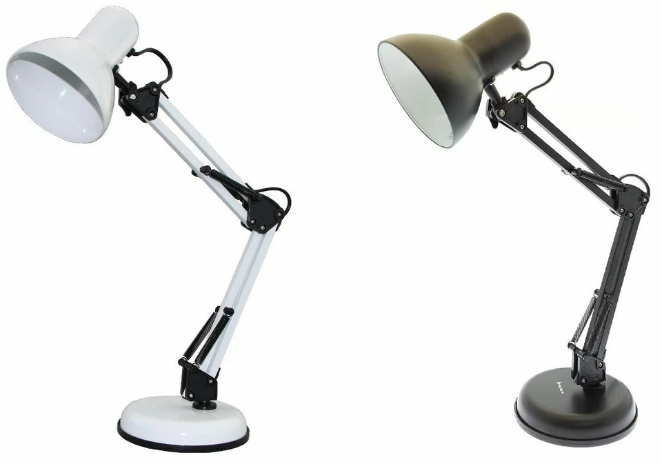 Innoteck Ds-1045 White Swing Arm Desk Durable Architect Lamp Metal