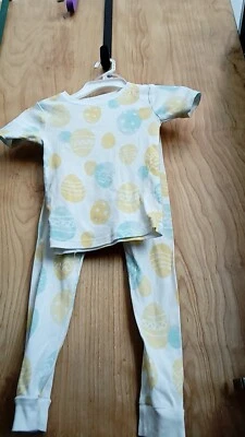GIRLS CARTER'S EASTER PAJAMAS COLORED EGGS SIZE 6  SHORT SLEEVE - Image 1 of 3