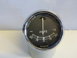 VINTAGE LUCAS BM4 30 AMP AMMETER GAUGE FITS JAGUAR MORGAN LOTUS AC ACECA ACE - Picture 1 of 8