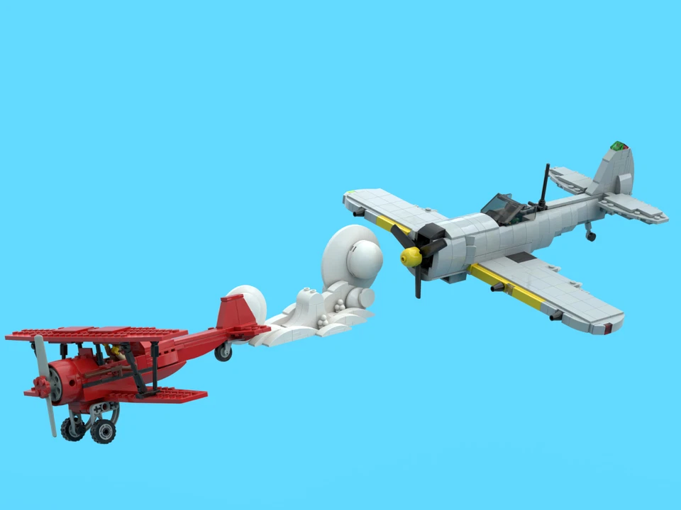 LEGO MOC Custom City Creator Adventurer's Plane Chase PDF Building Instructions! - Image 1 of 3