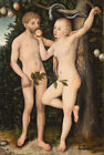 Lucas Cranach der Ältere Adam und Eva Giclee Fine Art Druck auf Leinwand 36"