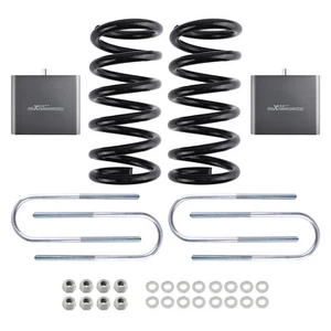 Front 3" Drop Coils Rear 4" Blocks for Dodge Dakota 2WD 1997-2004 Lowering Kit - Picture 1 of 12